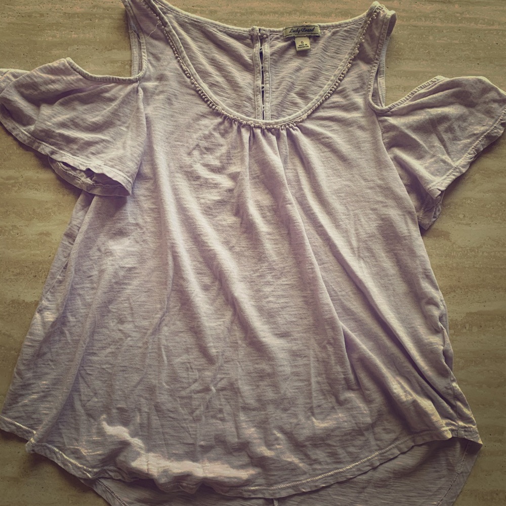 4/$10 Lucky Brand Cold Shoulder Top